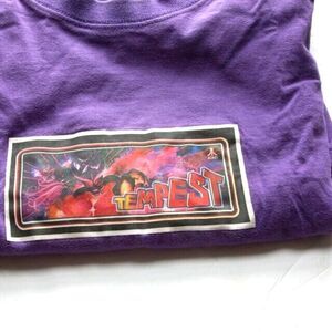 Rare Authentic 1981 Atari Tempest Vintage T Shirt  Purple Patch Logo Gamer Sz M